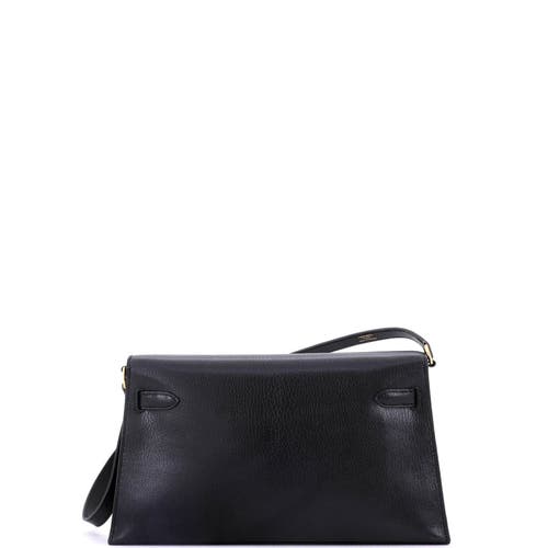Pre-owned Hermes  Hermes Kelly Elan Shoulder Bag Chevre Chamkila In Black