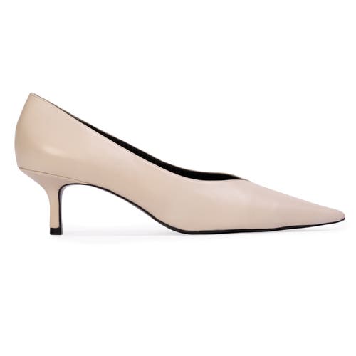 Black Suede Studio Briar 50 Leather Pump In Neutral