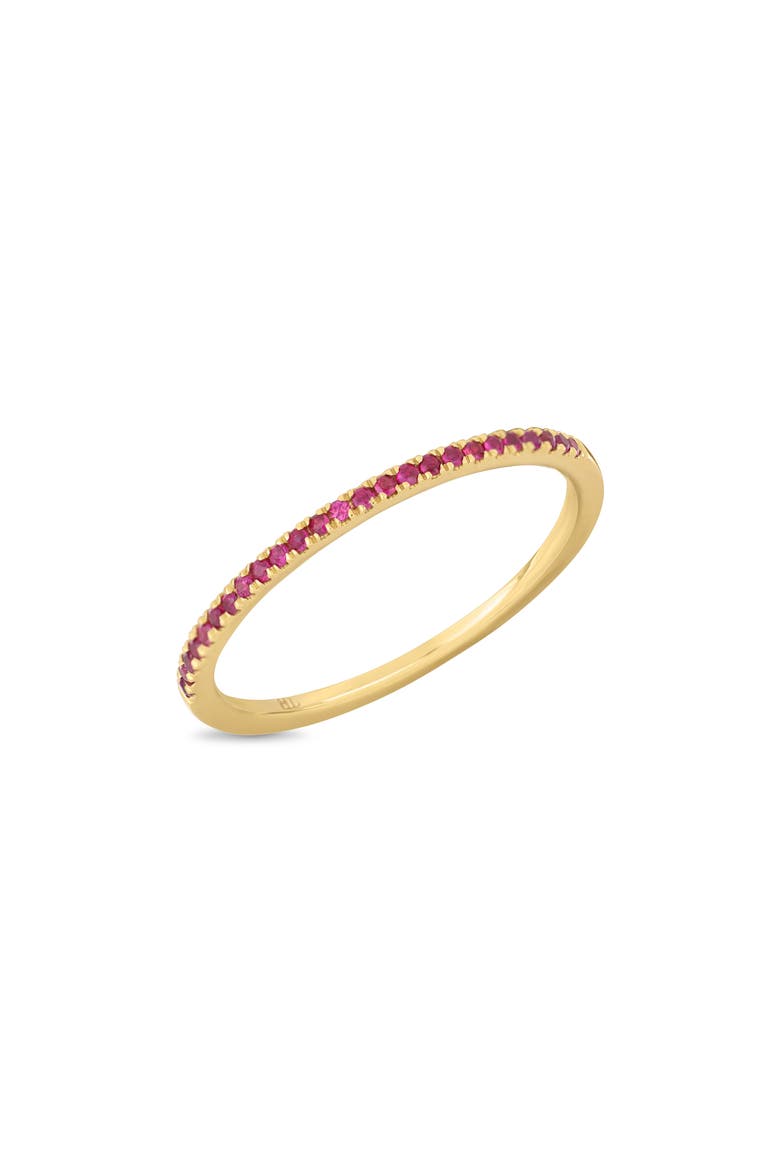 Stackable Ruby Ring (Nordstrom Exclusive), Main, color, YELLOW GOLD/ RUBY