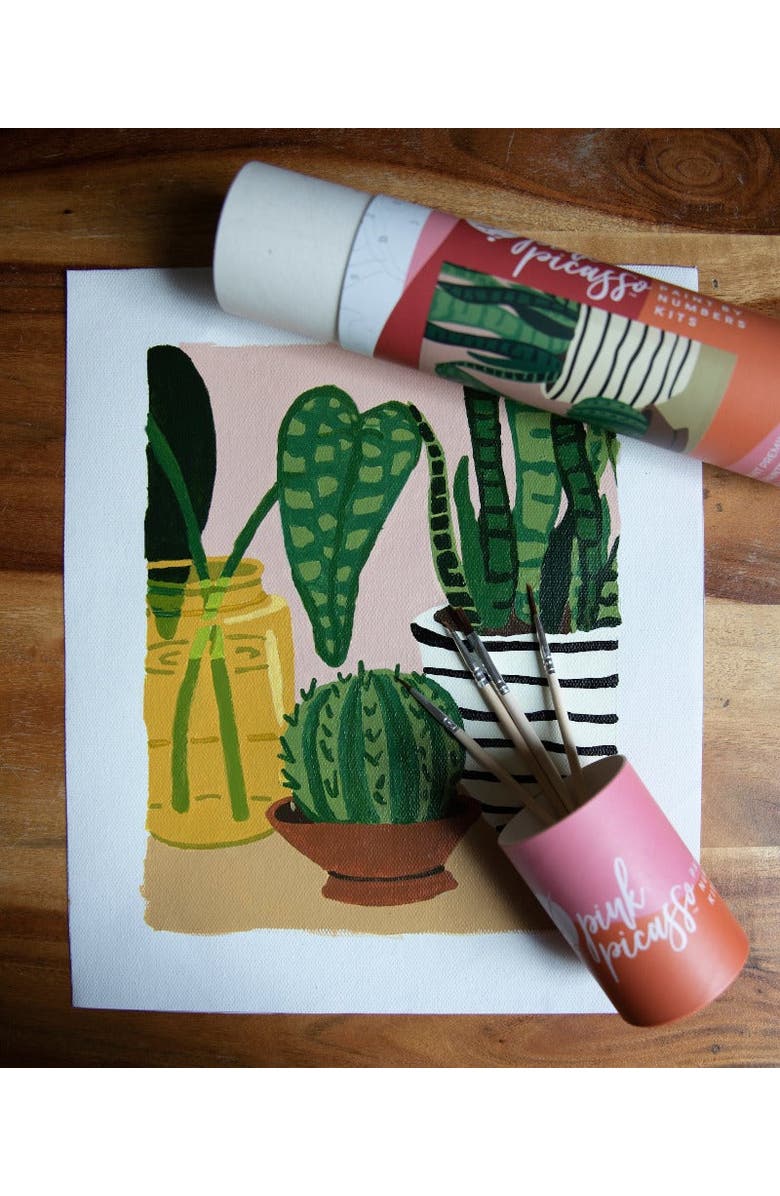 Pink Picasso Kits Keep Growing Paint by Numbers Kit, Alternate, color, Greens / Browns