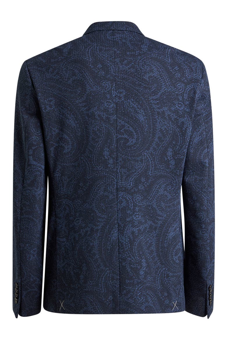 Roma Paisley Jersey Sport Coat, Alternate, color, PRINTED BLUE BASE