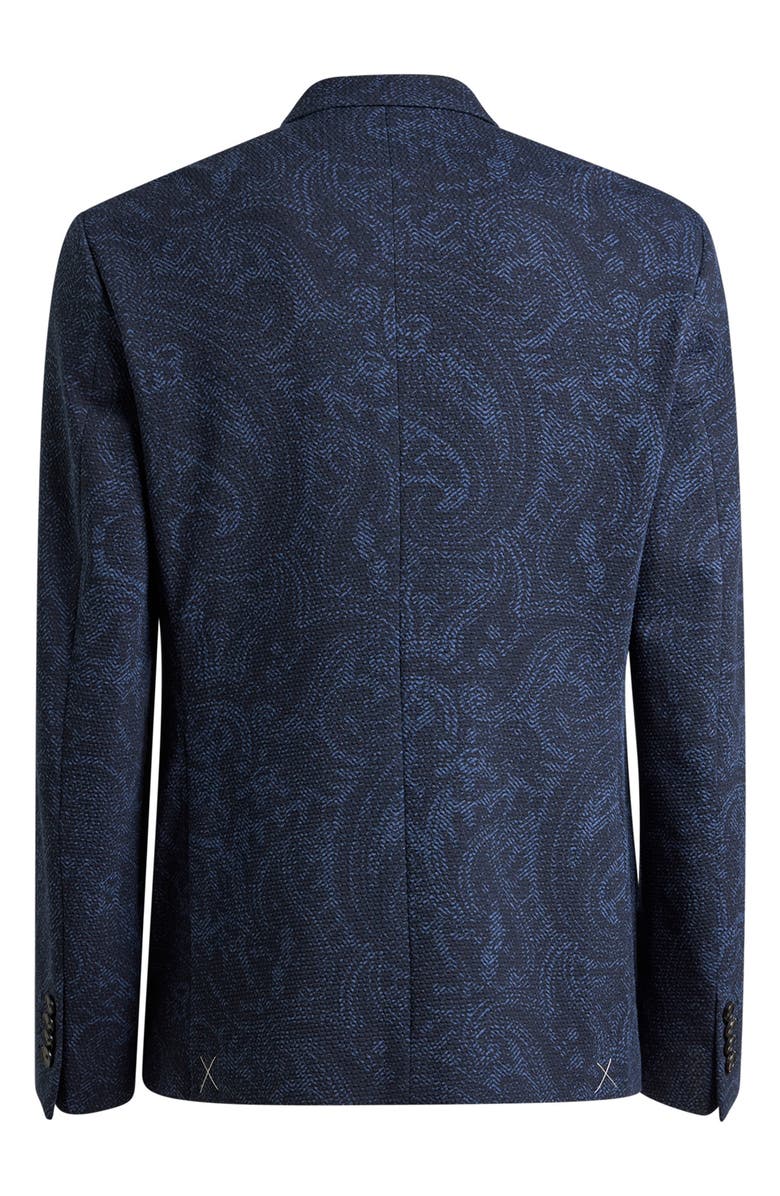 Etro Roma Paisley Jersey Sport Coat, Alternate, color, Printed Blue Base