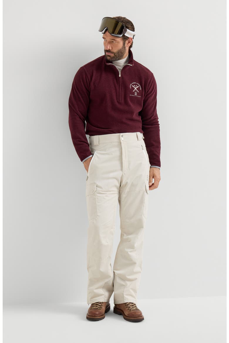 Bonded corduroy Mountain trousers with Thermore® padding, cargo pockets and logo, Alternate, color, White