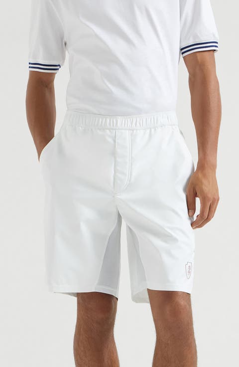 Nylon shorts with logo