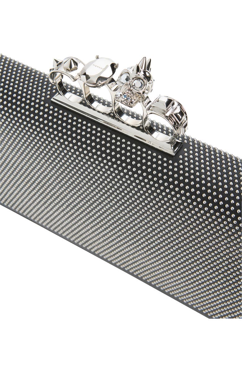 McQueen Punk Knuckle Flat Pouch, Alternate, color, Black