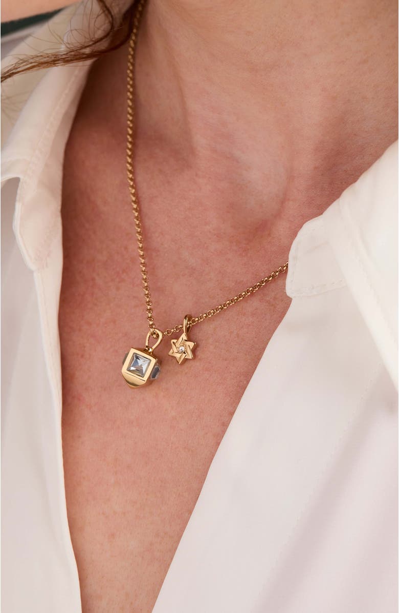 Alex and Ani Hanukkah Duo Charm Necklace, Alternate, color, Gold