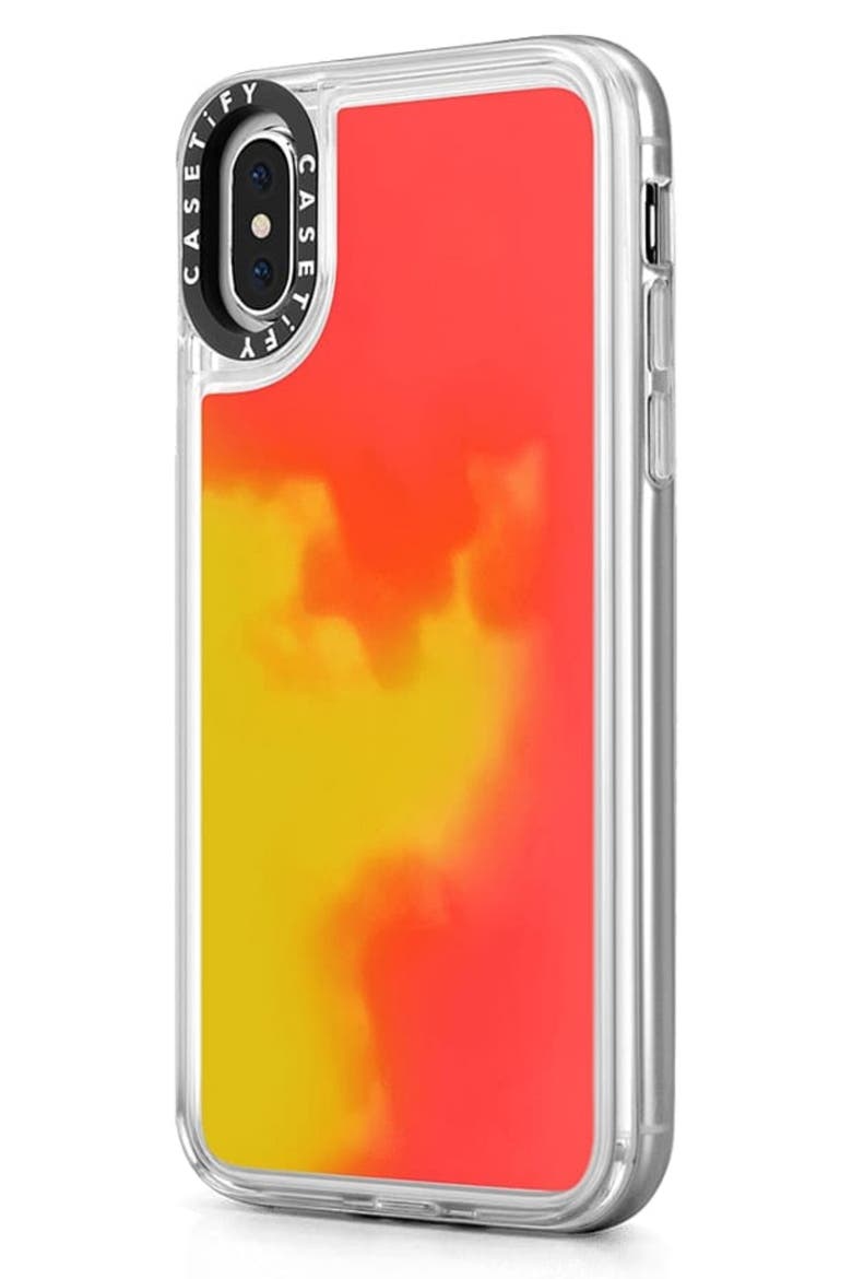Neon Sand iPhone XS/XR Case, Alternate, color, FLAME