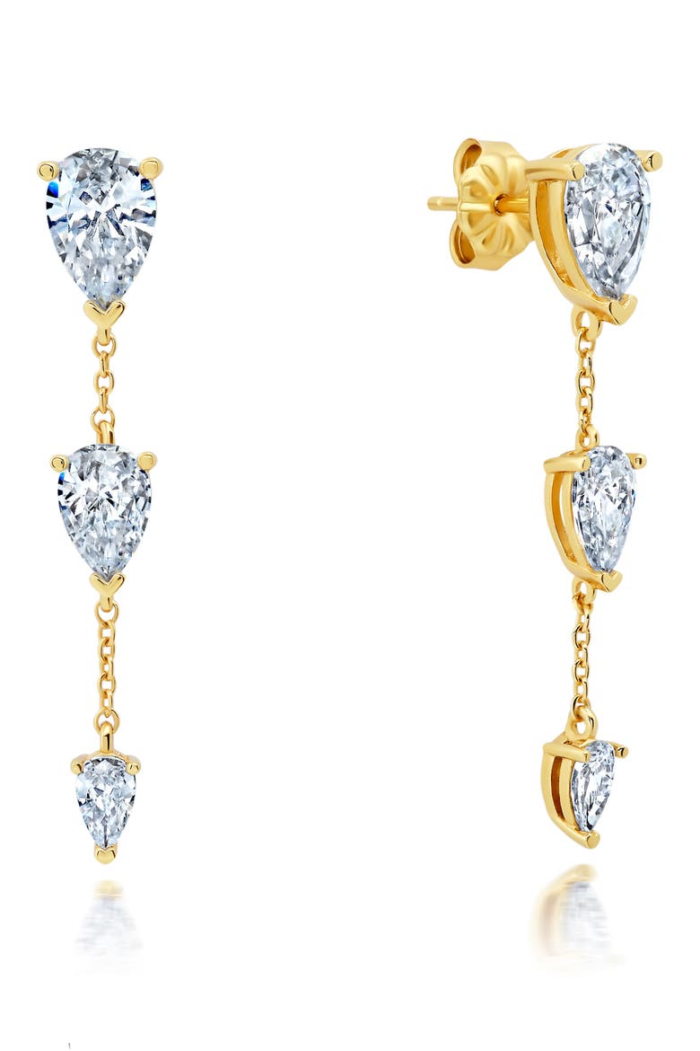 Oppulent Drops Linear Earrings, Main, color, GOLD