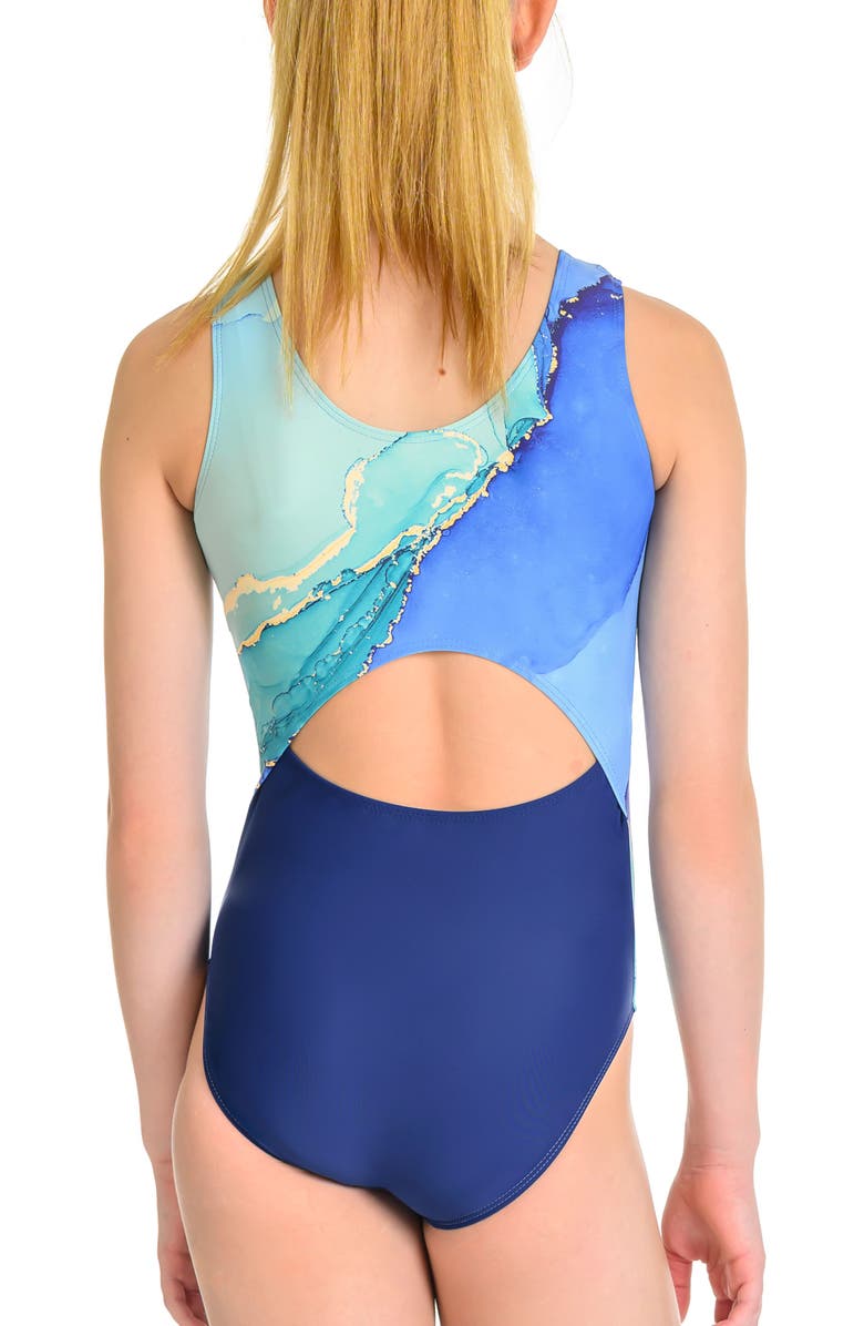 Destira Tidal Wave Leotard, Alternate, color, Tidal Wave