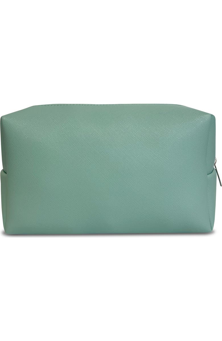 Youzey The Mira Mint Textured Cosmetic Bag, Main, color, Mint Green