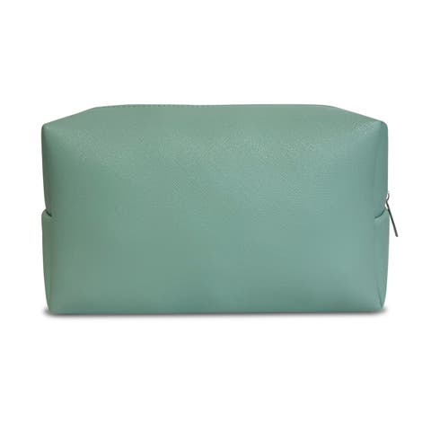 The Mira Mint Textured Cosmetic Bag