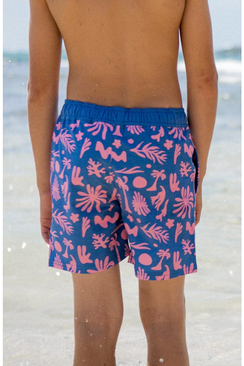 Kids' Sunny Vibes Swim Trunks, Alternate, color, FLAMINGO PINK
