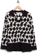 Diane von Furstenberg Lucretia Houndstooth Pattern Sweater