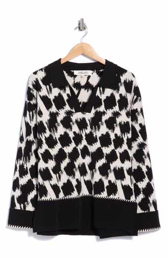 Lucretia Houndstooth Pattern Sweater