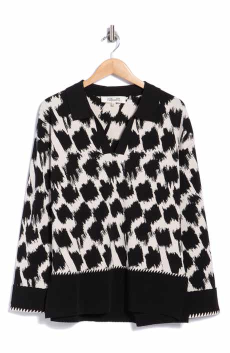 Lucretia Houndstooth Pattern Sweater