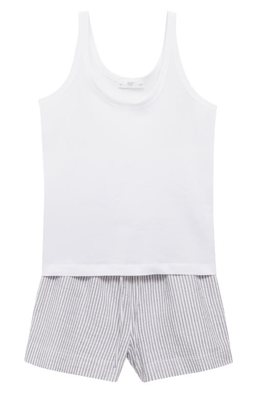 Mango Two-piece Stripe Short Pajamas