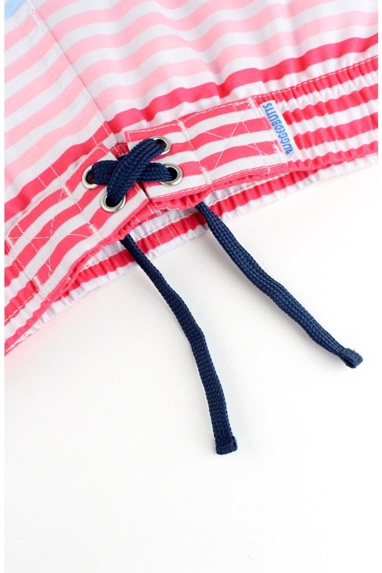 Kids' Ocean Horizon Stripe Swim Trunks, Alternate, color, WHITE MULTI