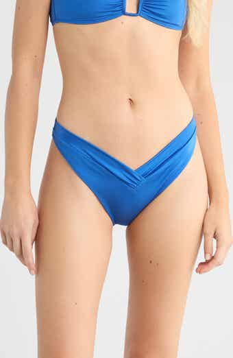 PacSun Lotus Metallic Shirred V-Cut Bikini Bottoms