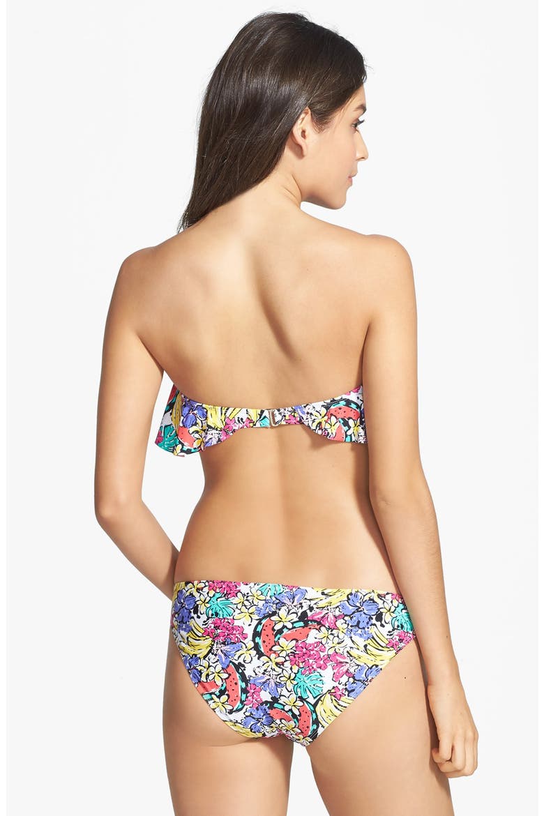 Ruffle Bandeau Bikini Top, Alternate, color, TROPICAL FRUIT