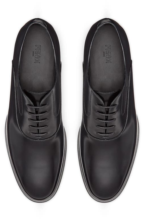 Fendi Calfskin Leather Oxford In Nero