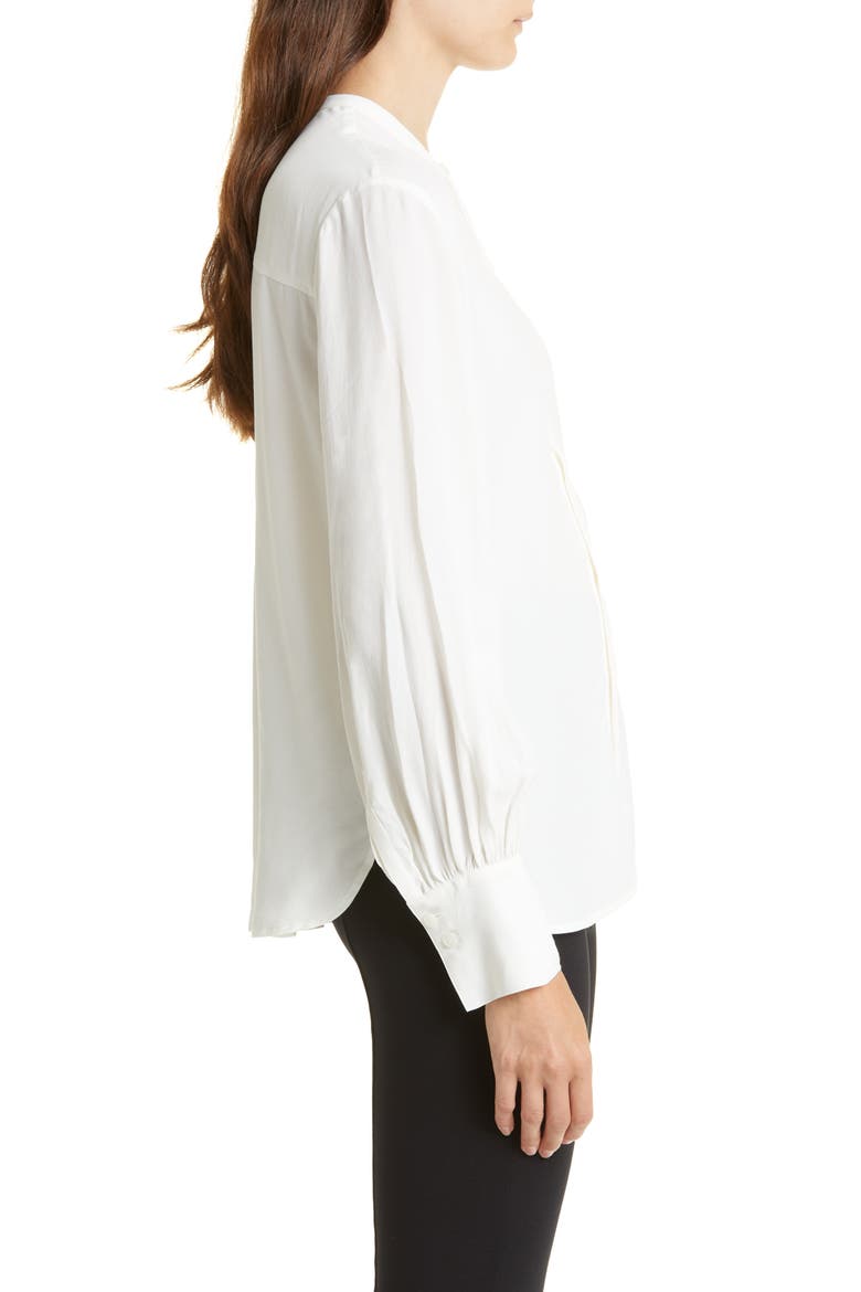 Floral Covered Placket Top, Alternate, color, IVORY CLOUD