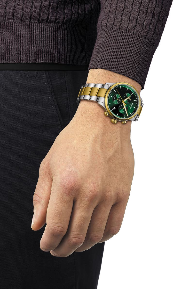 Tissot Chrono XL Chronograph Bracelet Watch, 45mm, Alternate, color, Green