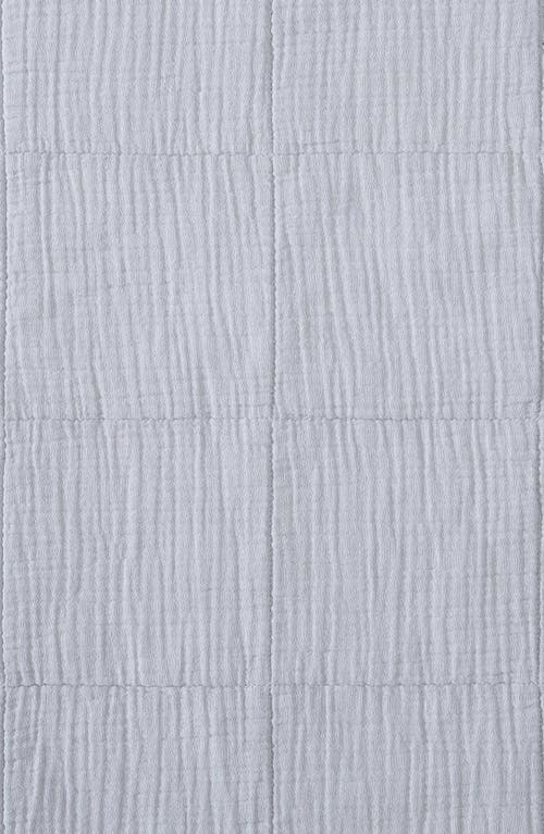 Calvin Klein Quilted Cotton Gauze Quilt & Pillow Sham Set In Gray