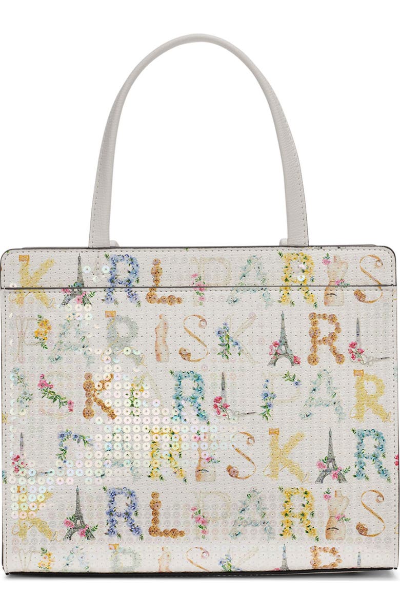 KARL LAGERFELD PARIS Maybelle Sequin KL Satchel, Alternate, color, Black Multi