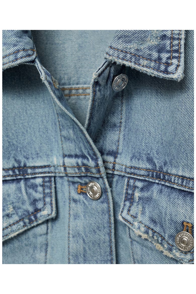 Crop Denim Trucker Jacket, Alternate, color, MEDIUM BLUE