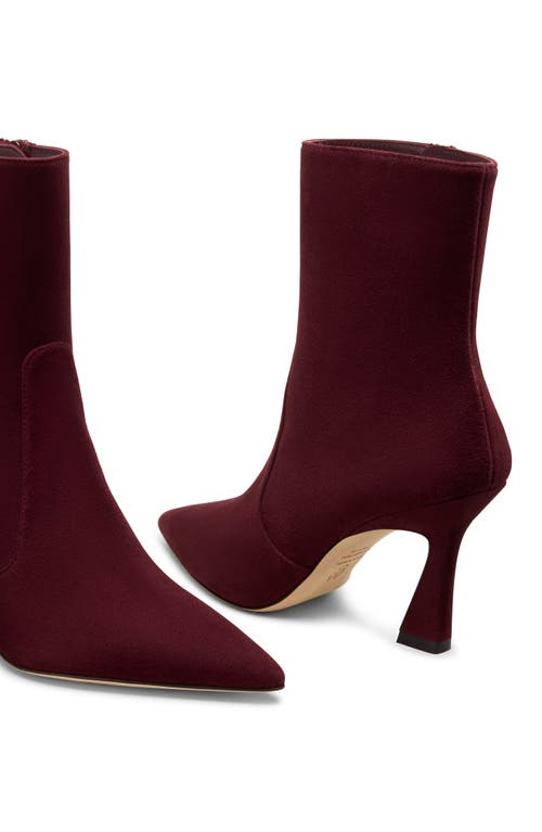 Stuart Weitzman Vinnie 85 Zip Bootie In Red