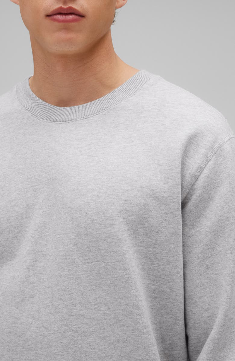 Reigning Champ Classic Crewneck Midweight Terry Sweatshirt, Alternate, color, Heather Stone