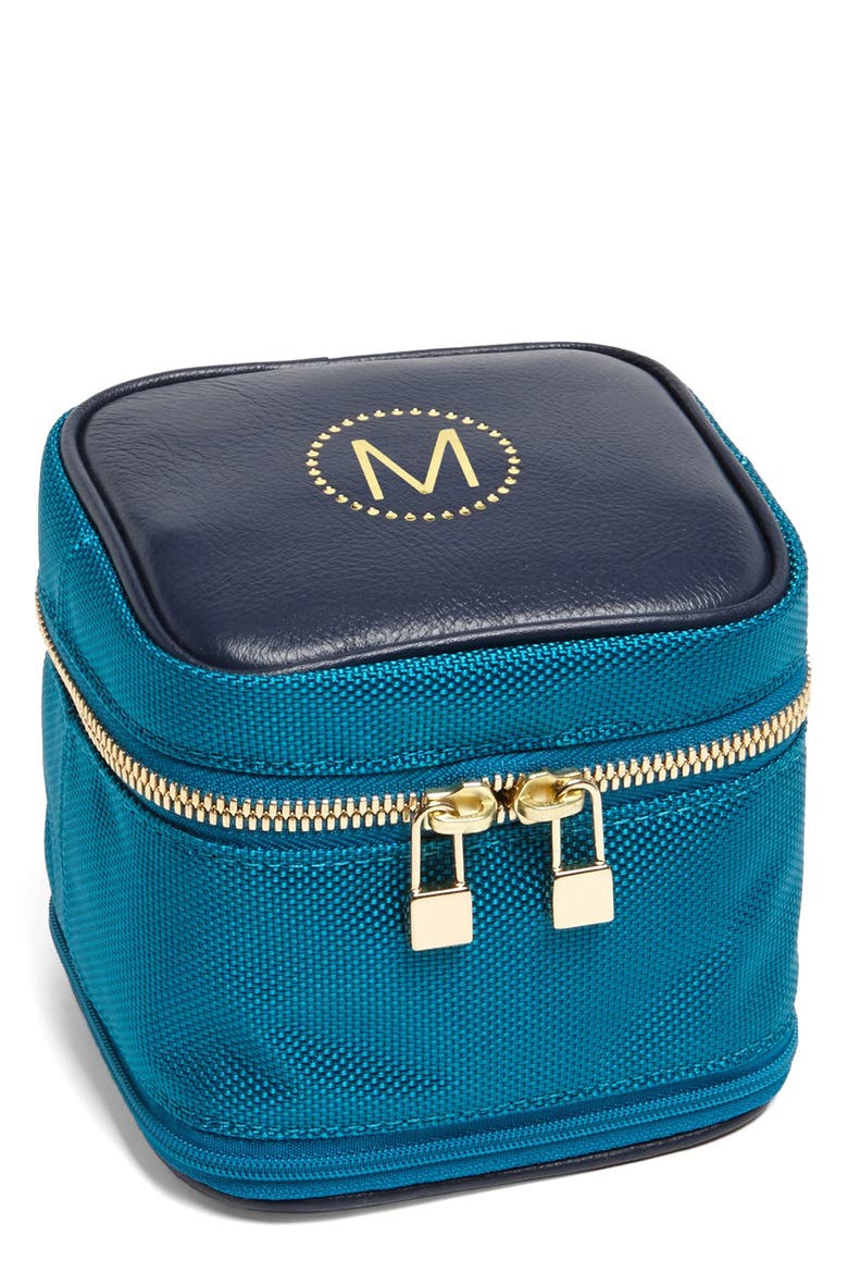 'Victoria' Jewelry Case, Main, color, TURQUOISE M
