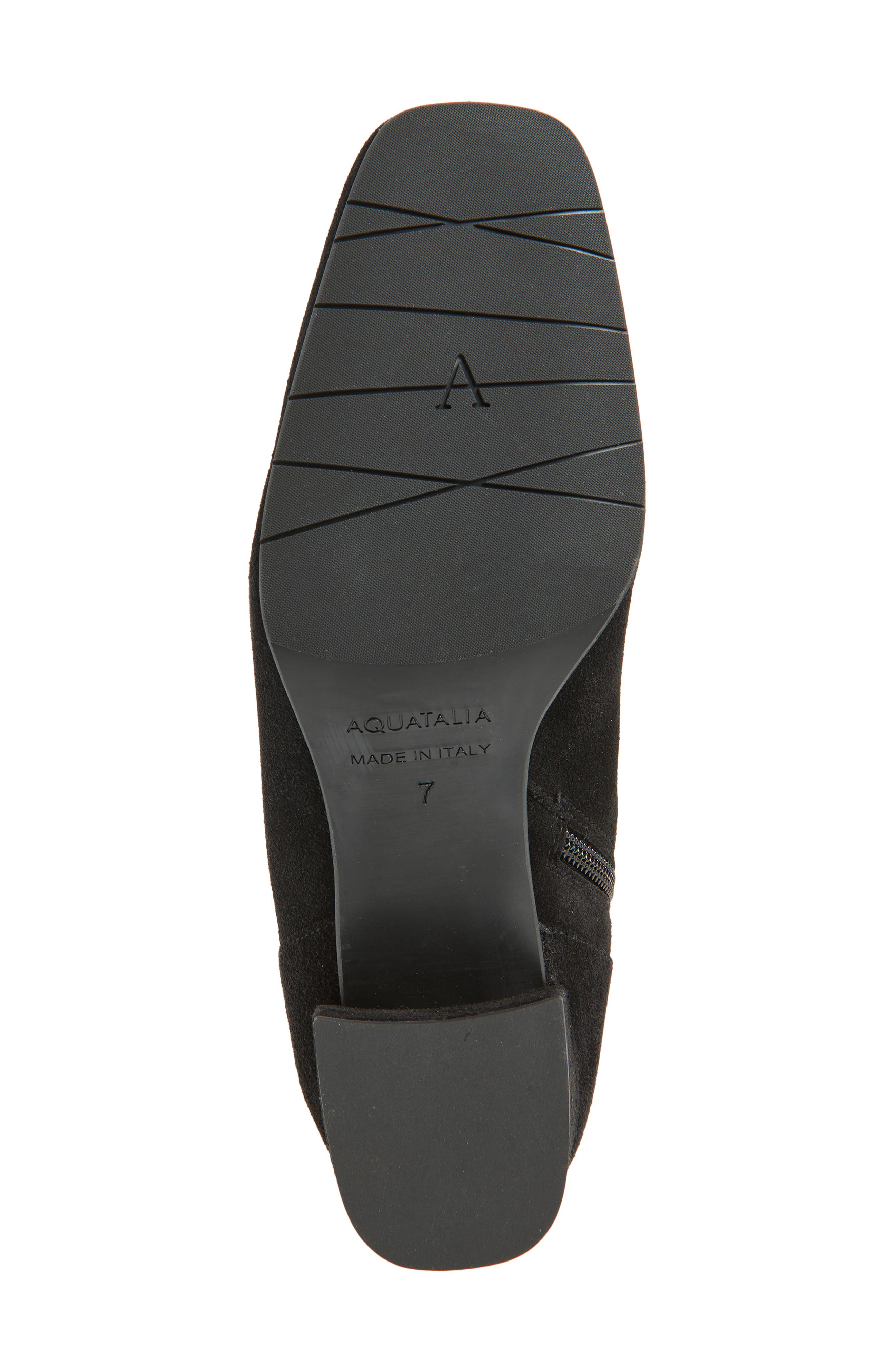Aquatalia Loretta Weatherproof Suede Bootie, Alternate, color, Black Suede
