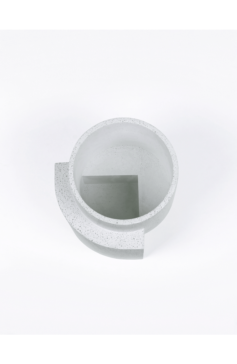 Tortuga Forma Platform Planter Concrete, Alternate, color, White Terrazzo