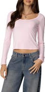 EDIKTED Lolo Bow Long Sleeve Top