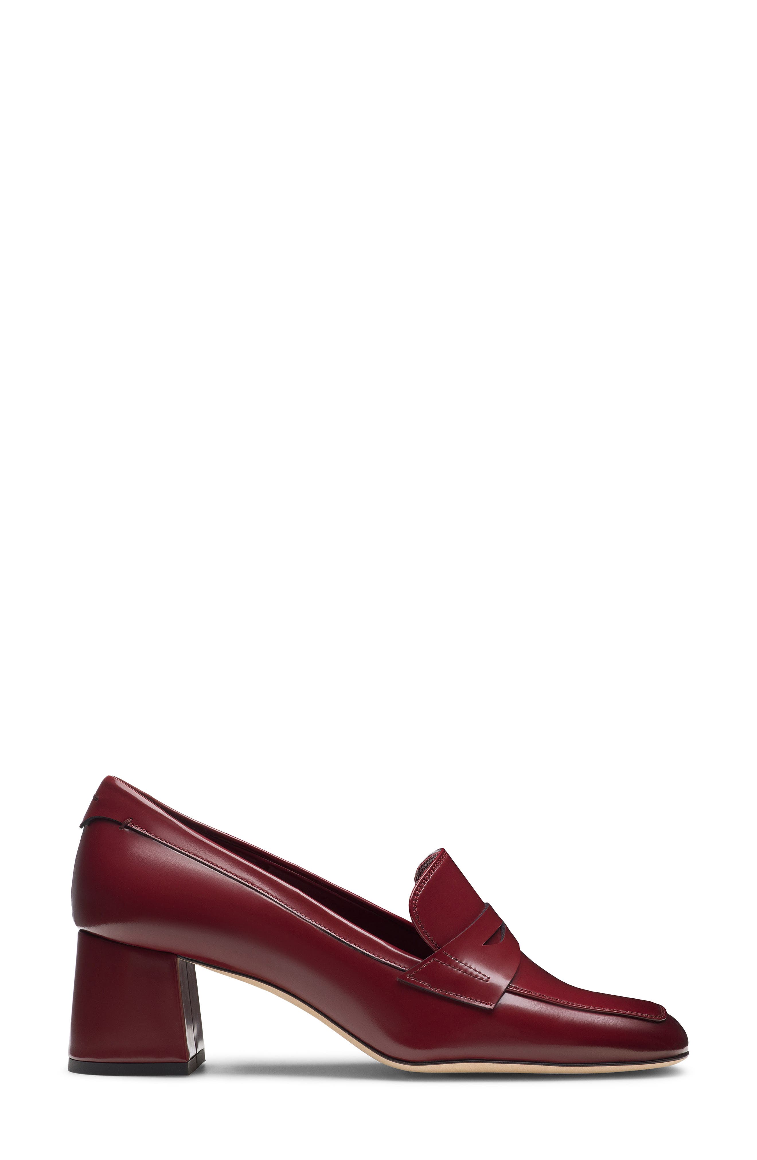 Stasia Penny Loafer Pump, Alternate, color, BURGUNDY