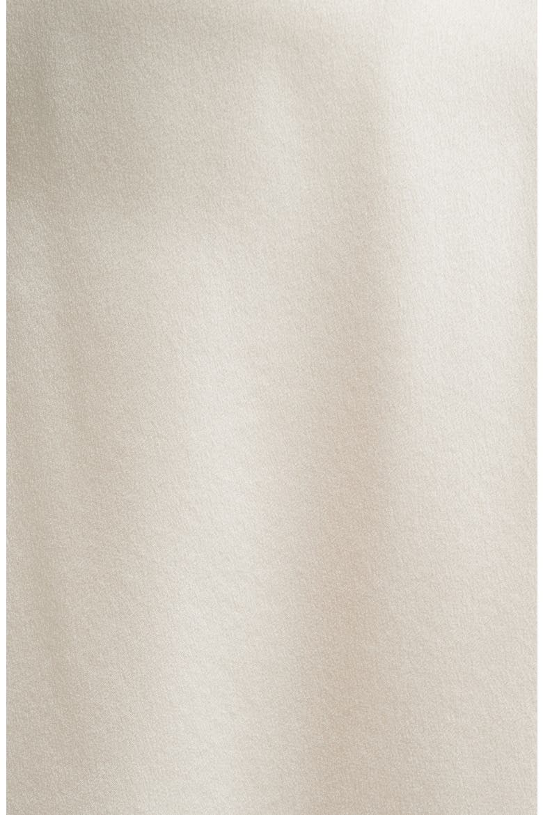 Shirred Detail Silk Top, Alternate, color, CREME