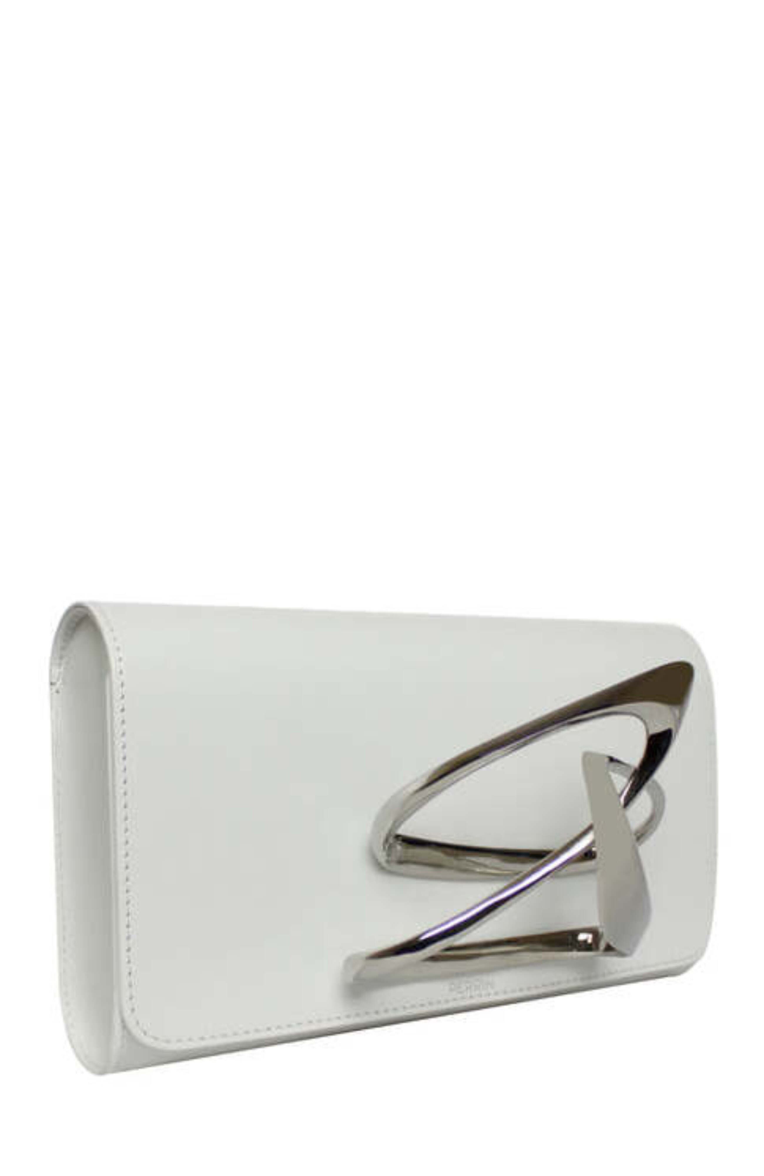 PERRIN PARIS ZAHA HADID LOOP CLUTCH, Alternate, color, White