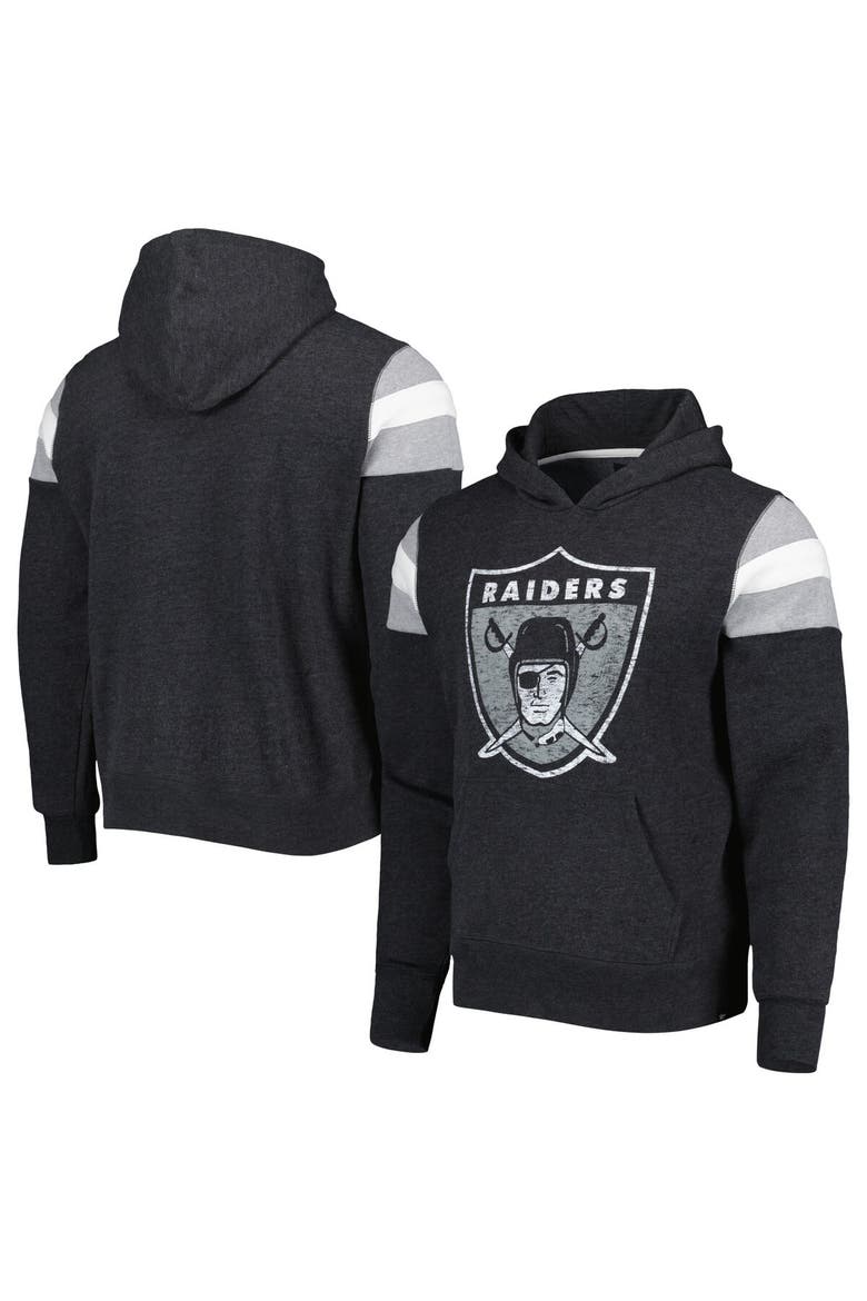 Men's '47 Black Las Vegas Raiders Legacy Premier Nico Pullover Hoodie, Alternate, color, Black
