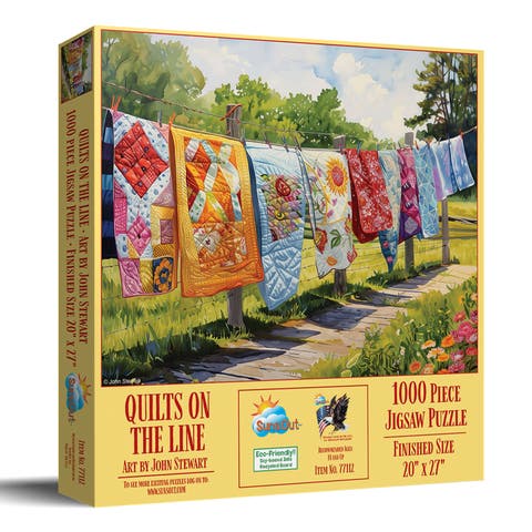 Quilts on the Line 1000 piece Jigsaw Puzzle for Adults