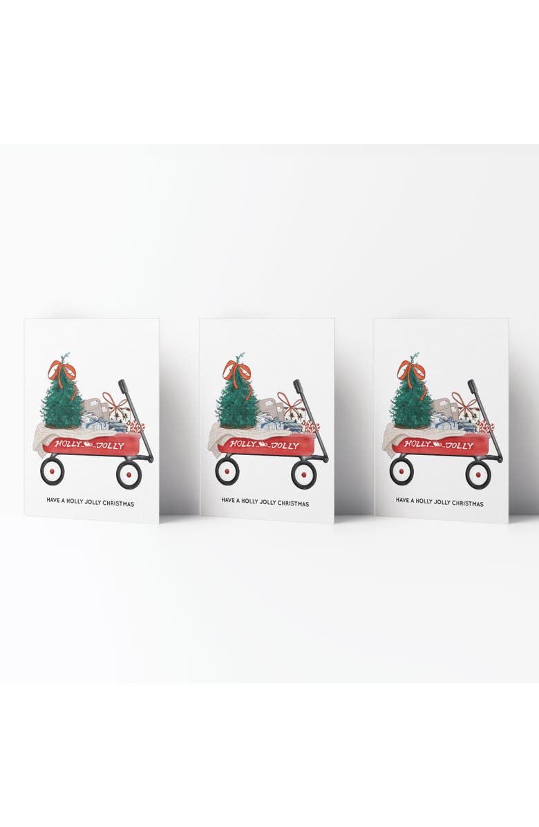 Ramus & Co Winter/Holiday Greeting Card Pack Sets (3 ct) Christmas Wagon, Main, color, Multi-Pack