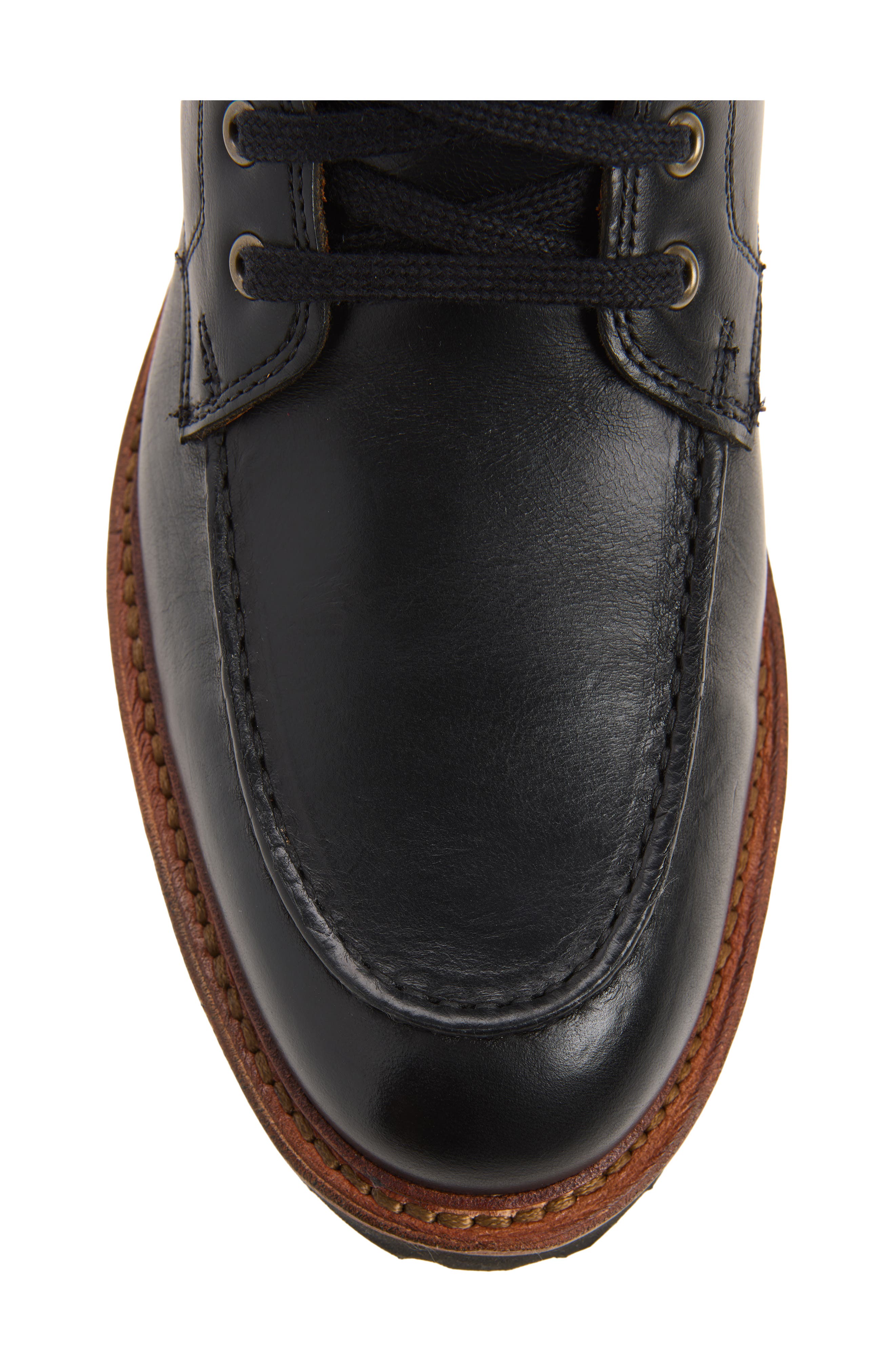 Powell Apron Toe Boot, Alternate, color, BLACK