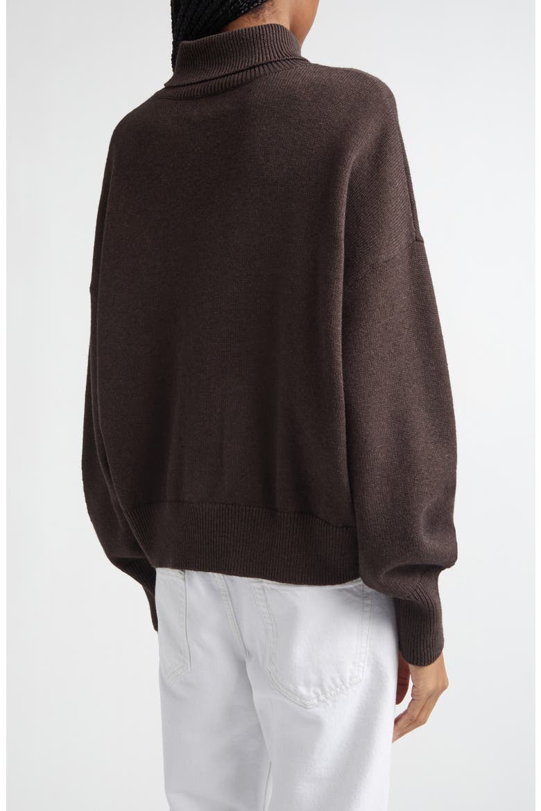 Nasha Logo Turtleneck Sweater, Alternate, color, CHOCOLATE