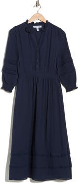 Ellen Tracy Button Front Gauze Dress