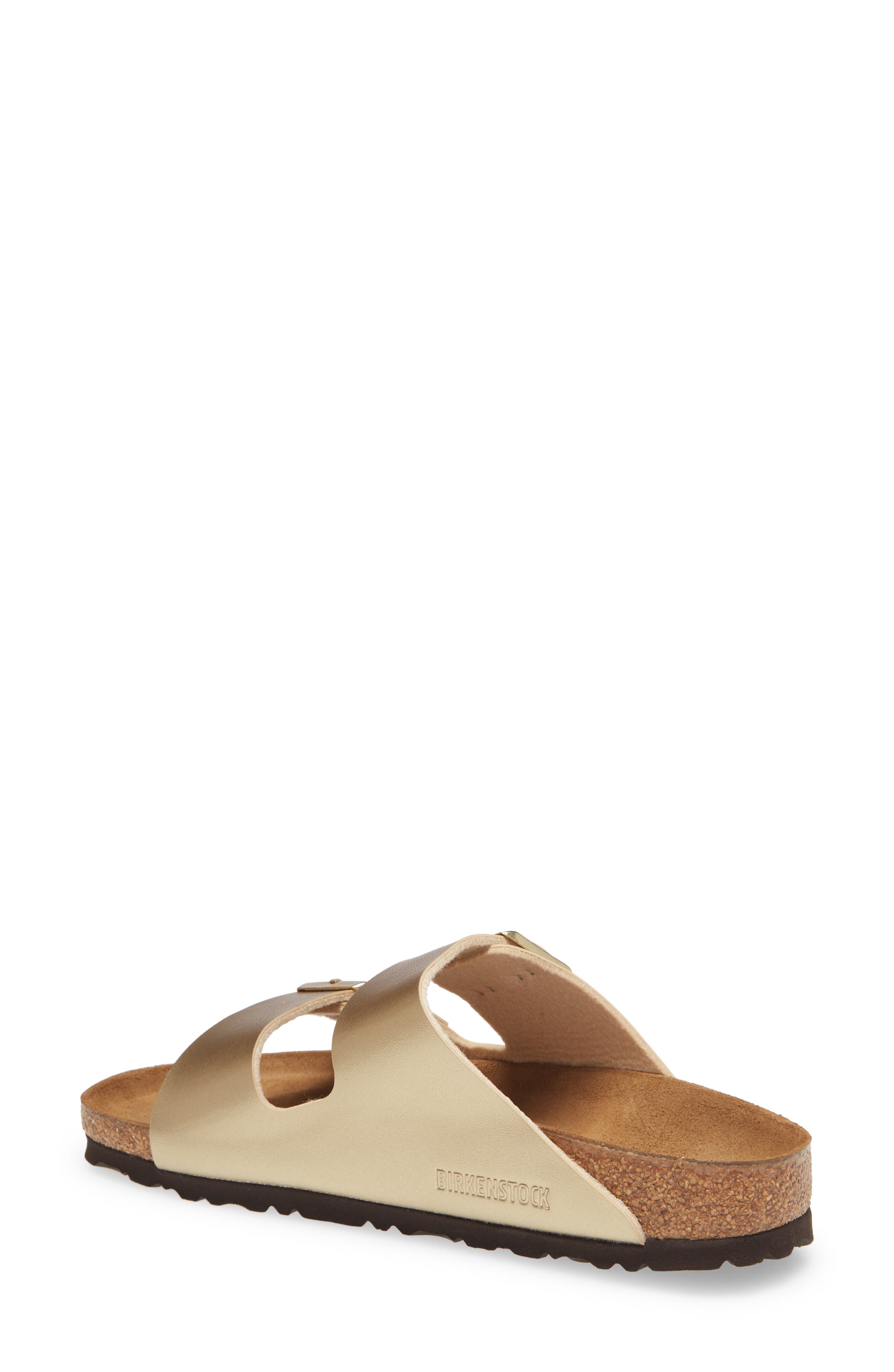 Birkenstock Arizona Birko-Flor Slide Sandal, Alternate, color, Gold