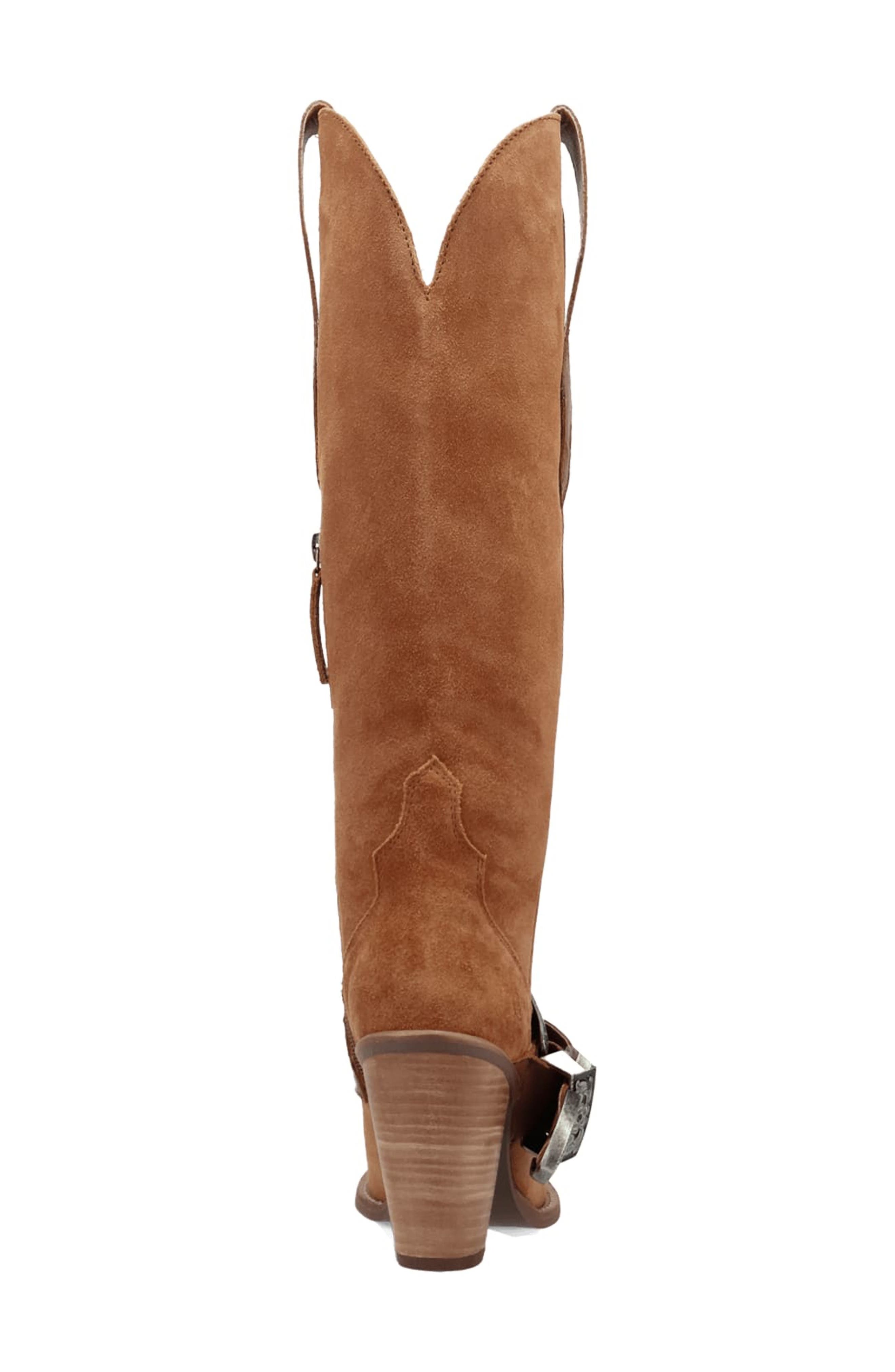 Yeehottie Over the Knee Western Boot, Alternate, color, CAMEL