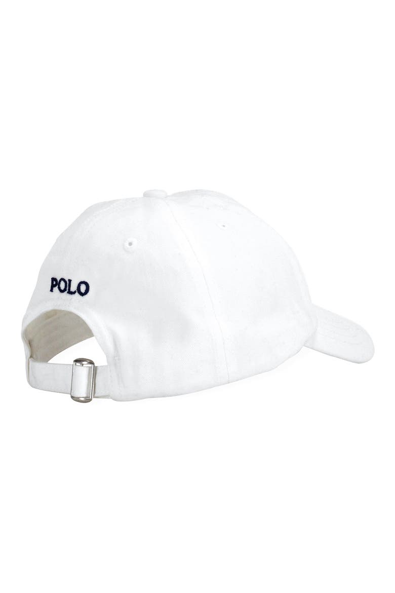 Kids' Adjustable Cotton Chino Baseball Cap, Alternate, color, WHITE