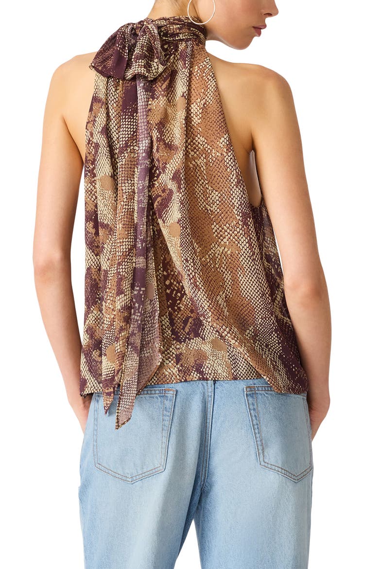 Alexane Print Sleeveless Top, Alternate, color, BRONZE