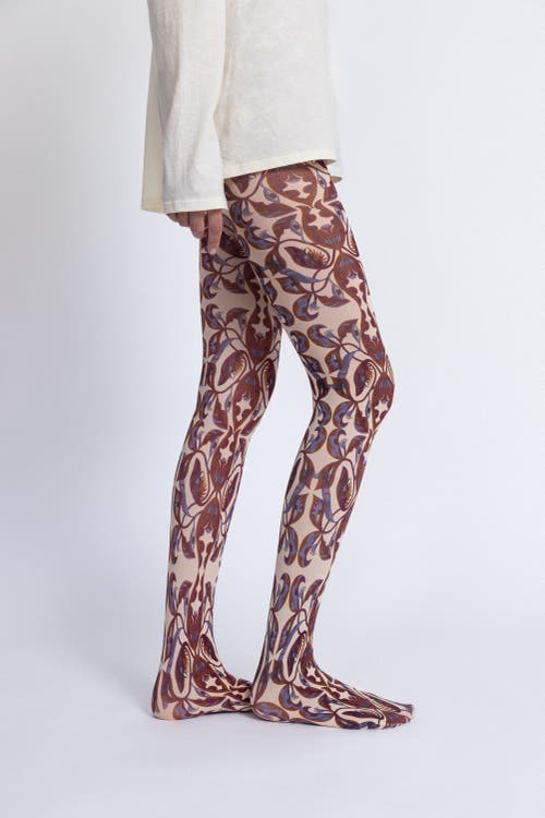 Alas Printed Tights In Purple