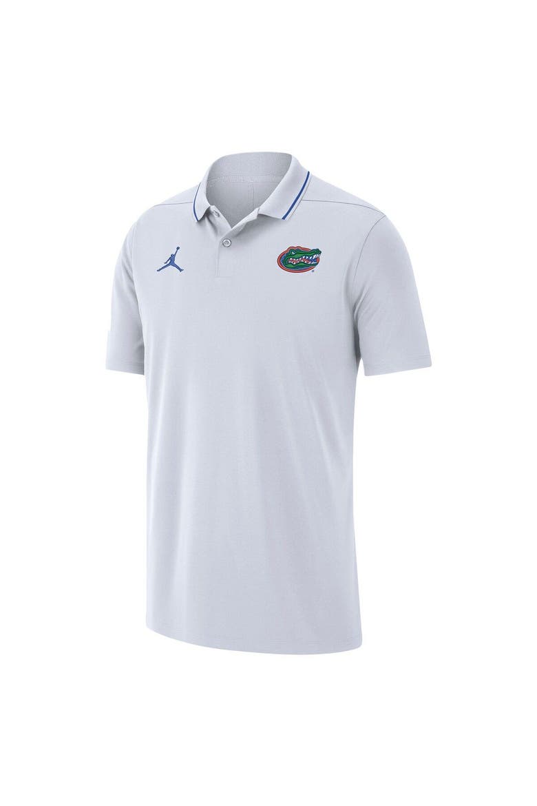 Men's Jordan Brand White Florida Gators 2023 Coaches Performance Polo, Alternate, color, White